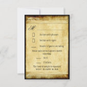 素朴な愛はRSVPカードを結婚する忍耐強いヴィンテージです 出欠カード (裏面)