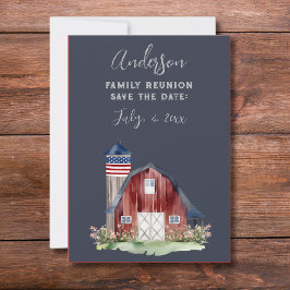 素朴な愛国的な家族の再会 招待状