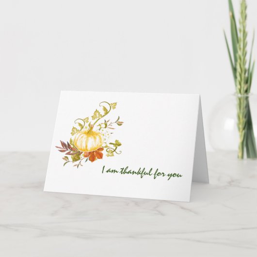 素朴な感謝をあなたに　パンプキン シーズンカード (正面)