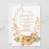 素朴な感謝祭の招待状の秋の招待 招待状 (正面)