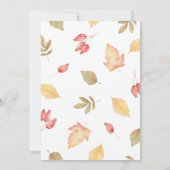 素朴な感謝祭の招待状の秋の招待 招待状 (裏面)