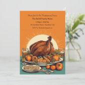 素朴な感謝祭の特別な招待状 ~家族と過ごす、自然の中で楽しむ感謝祭~ 招待状 (スタンド正面)
