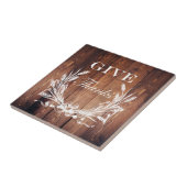 素朴な感謝祭リースバ与えンウ感謝していド タイル (側面)