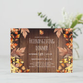 素朴な感謝祭　秋の友人のための食事会 招待状 (スタンド正面)