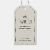 素朴な感謝 小さな事業を応援してくれてありがとう ギフトタグ (正面)