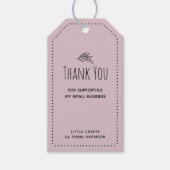 素朴な感謝 小さな事業を応援してくれてありがとう ギフトタグ (正面)