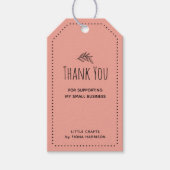 素朴な感謝 小さな事業を応援してくれてありがとう ギフトタグ (正面)