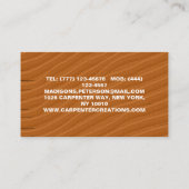 素朴な手作り木工大工建築 名刺 (裏面)