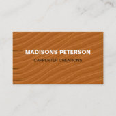 素朴な手作り木工大工建築 名刺 (正面)