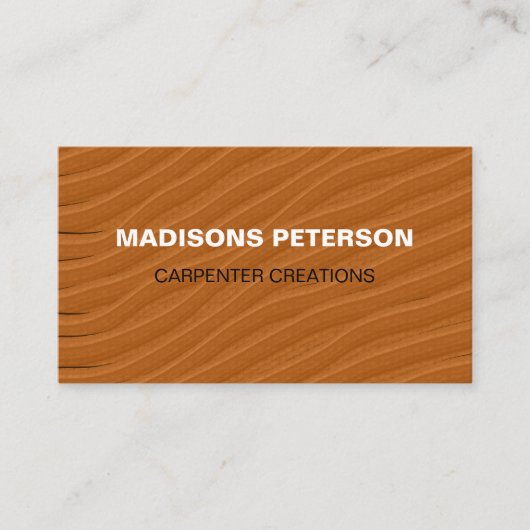 素朴な手作り木工大工建築 名刺 (正面)