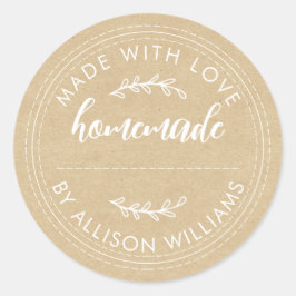 素朴な手作り焼き菓子ジャム缶 クラフト ラウンドシール