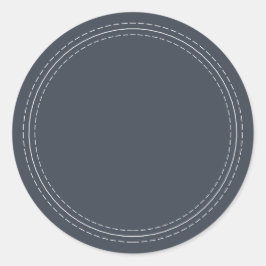 素朴な手作り シンプル ダークブルー 書き込み可能 ラウンドシール