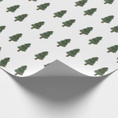 素朴な手塗りのマツクリスマスツリー国 ラッピングペーパー (角)