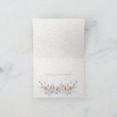 素朴な手描きの森の花の感謝 サンキューカード (内部)