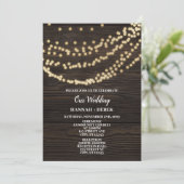 素朴な招待状 - 木と金 招待状 (スタンド正面)