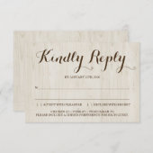 素朴な招待返信カード挿入 出欠カード (正面/裏面)