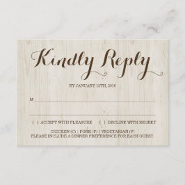 素朴な招待返信カード挿入 出欠カード