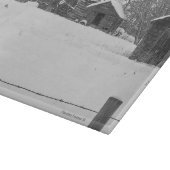 素朴な掘っ建て小屋の写真の芸術のまな板 カッティングボード (角)