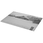 素朴な掘っ建て小屋の写真の芸術のまな板 カッティングボード (角)