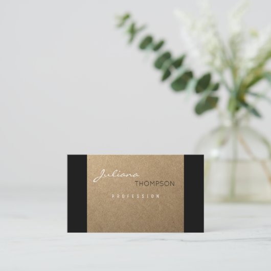 素朴な教授の女性のフェイククラフト 名刺 (スタンド正面)