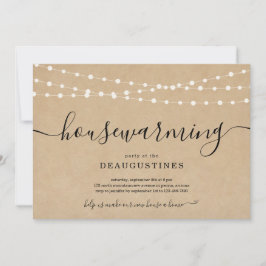 素朴な新居パーティー招待状 案内状