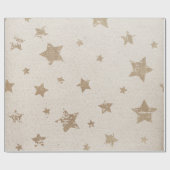 素朴な星およびバーラップの包装紙ロール ラッピングペーパー (フラット)