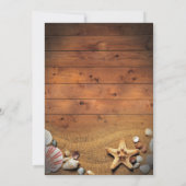 素朴な星型のビーチライト 熱帯の結婚式 招待状 (裏面)