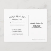 素朴な星型のビーチ ライト 熱帯の結婚式 出席確認 インビテーションポストカード (裏面)