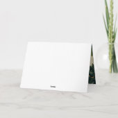 素朴な星空のストリングライトの感謝カード サンキューカード (裏面)