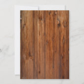 素朴な春の花のメイソンジャー ストリングライト 招待状 (裏面)