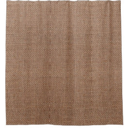 素朴な暗褐色のジュートバーラップ シャワーカーテン