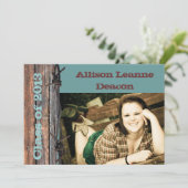 素朴な有刺鉄線の卒業の発表 招待状 (スタンド正面)