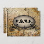 素朴な有刺鉄線の西カントリー結婚カウボーイ インビテーションポストカード (正面/裏面)