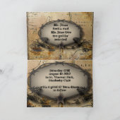 素朴な有刺鉄線の西カントリー結婚カウボーイ 招待状 (内部)