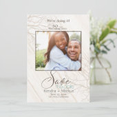 素朴な木々 私たちらしい やるよ! Save the Date 招待状 (スタンド正面)