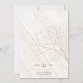 素朴な木々 私たちらしい やるよ! Save the Date 招待状 (裏面)