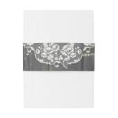 素朴な木およびひもライトレースの結婚式 招待状ベリーバンド (裏面例)