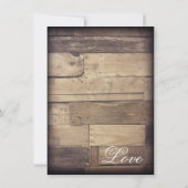 素朴な木およびレースのブライダルシャワー招待状 招待状 (裏面)