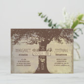 素朴な木とストリングライトのリハーサル夕食 招待状 (スタンド正面)