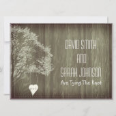 素朴な木とハートの結婚式延期のお知らせ 招待状 (裏面)