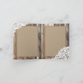 素朴な木とレースの感謝カード サンキューカード (内部)