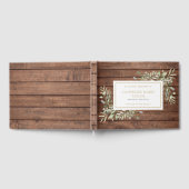 素朴な木と緑のメモリアル 葬儀 ゲストブック (全面)