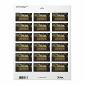 素朴な木と輝く光の住所 シール (フルシート)