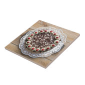 素朴な木に黒い森のケーキ タイル (側面)