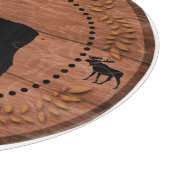 素朴な木のアメリカヘラジカの円のガラスまな板 カッティングボード (角)