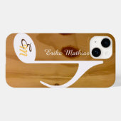素朴な木のクールでカスタムな音符 Case-Mate iPhoneケース (裏面 (横))
