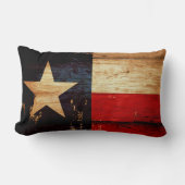素朴な木のグランジな一見のテキサス州の州の旗 ランバークッション (正面)