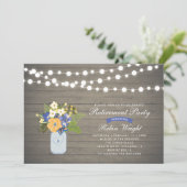 素朴な木のサプライズ退職パーティー招待状 招待状 (スタンド正面)