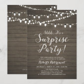 素朴な木のサプライズ退職パーティー招待状 招待状 (正面/裏面)