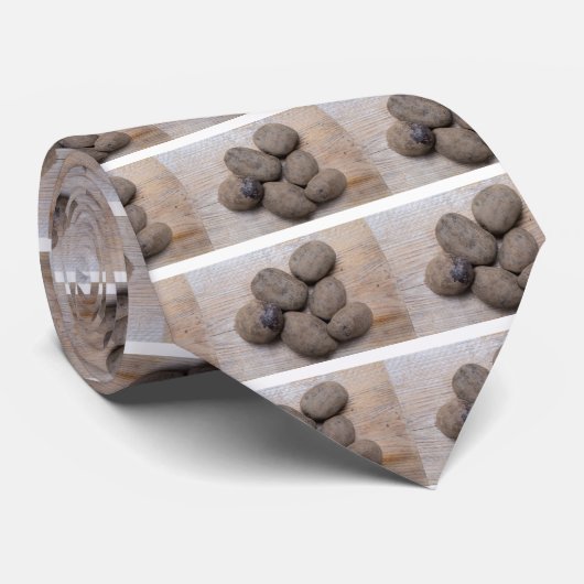 素朴な木のジャガイモの概念 ネクタイ (ロール)